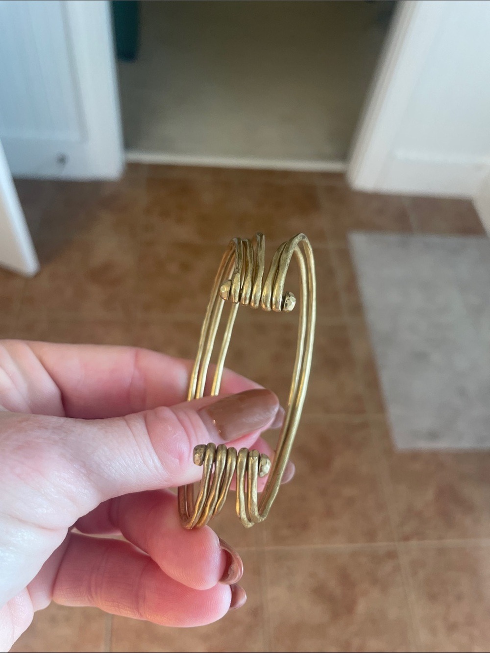 Stella & Dot Gold Triple Bangle Bracelet - Picture 7 of 7